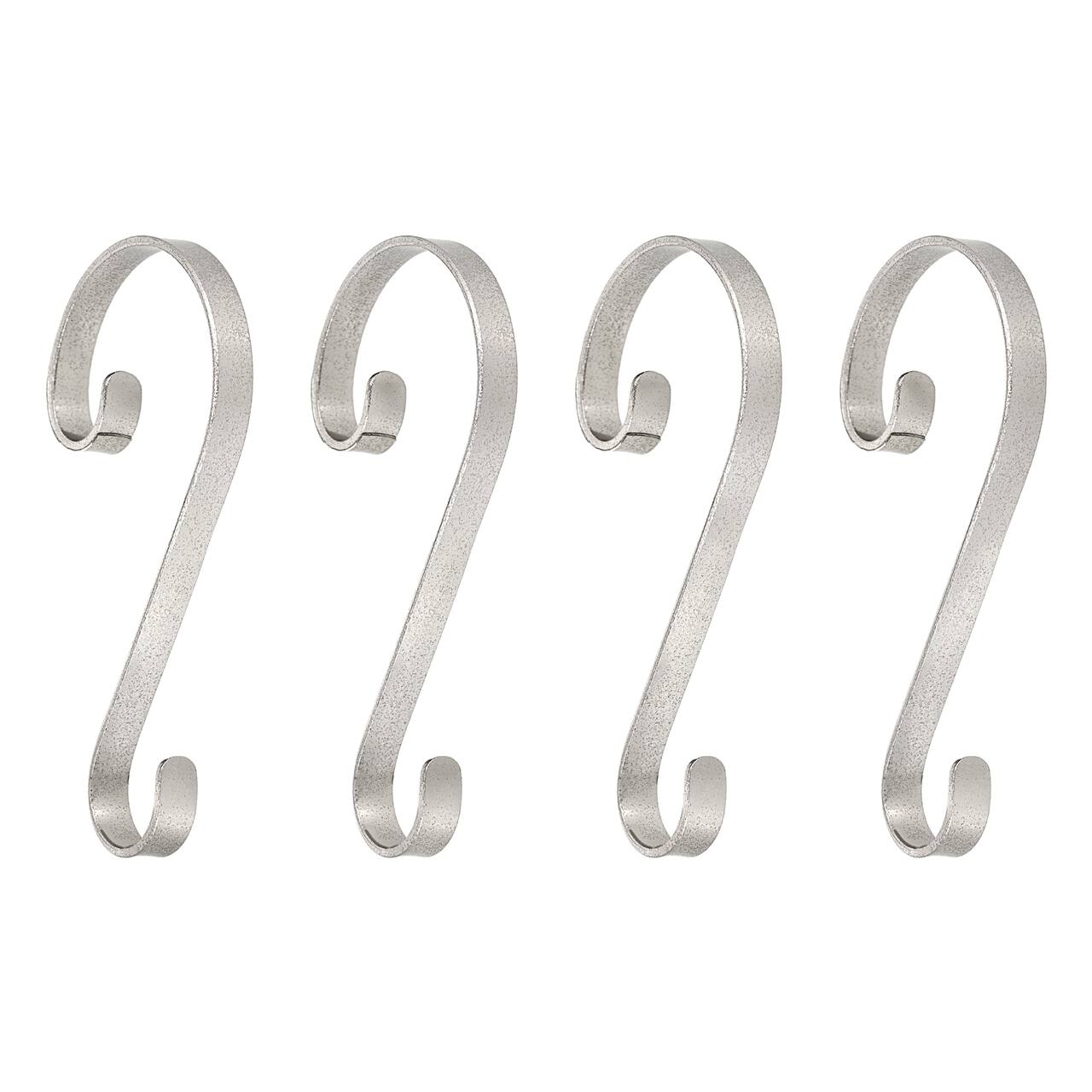 Haute Decor Stocking Scrolls® Glimmer Silver Stocking Holders, 4ct.